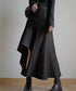 Asymmetric Flare Hem Skirt